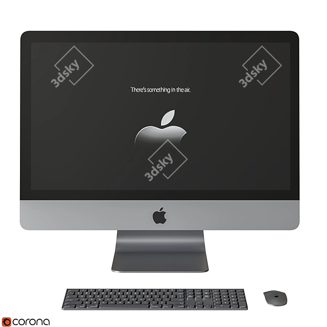 Sleek iMac PRO - Space Gray 3D model image 1