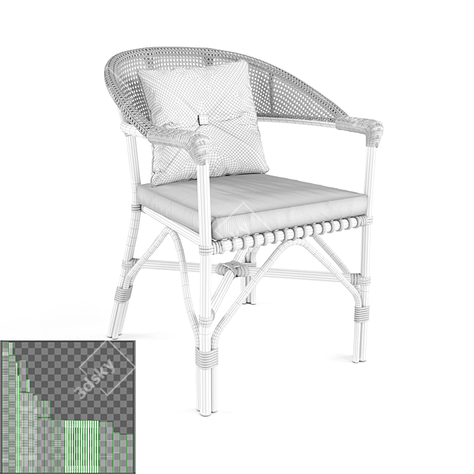 Elegant Avery Grace Armchair - 3D Max 2015 3D model image 1