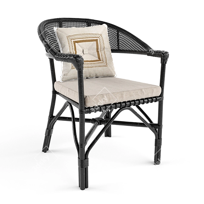 Elegant Avery Grace Armchair - 3D Max 2015 3D model image 4