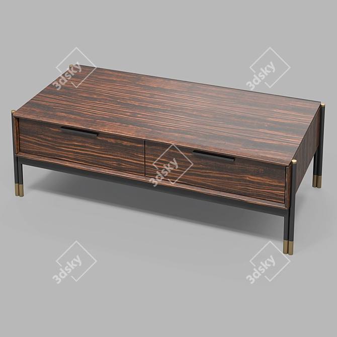 Elegant Ebony Coffee Table by MOD Interiors 3D model image 1