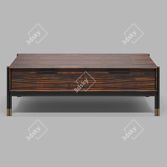 Elegant Ebony Coffee Table by MOD Interiors 3D model image 2