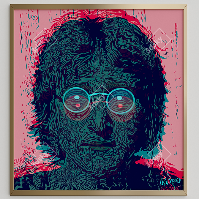 John Lennon Sculpture by Ugonzoart 3D model image 1