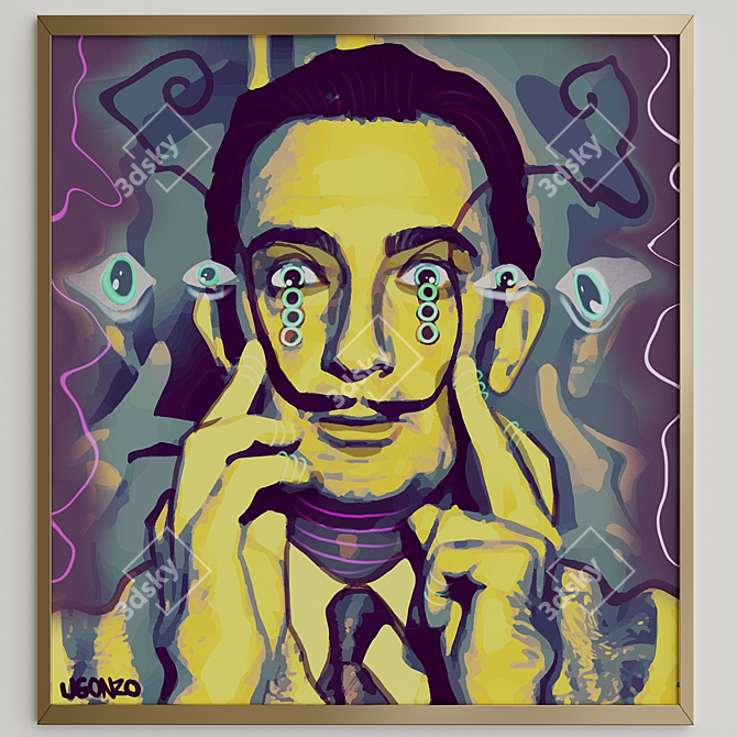 Salvador Dali Sculpture by Ugonzoart 3D model image 1