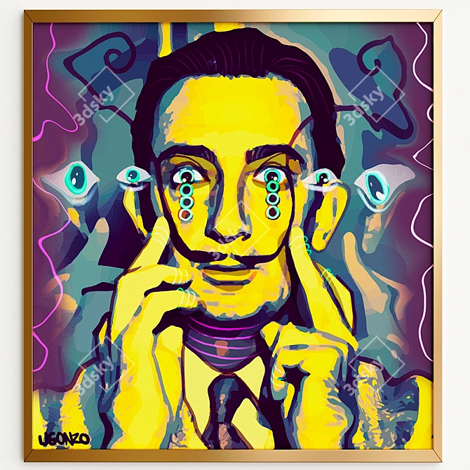 Salvador Dali Sculpture by Ugonzoart 3D model image 3