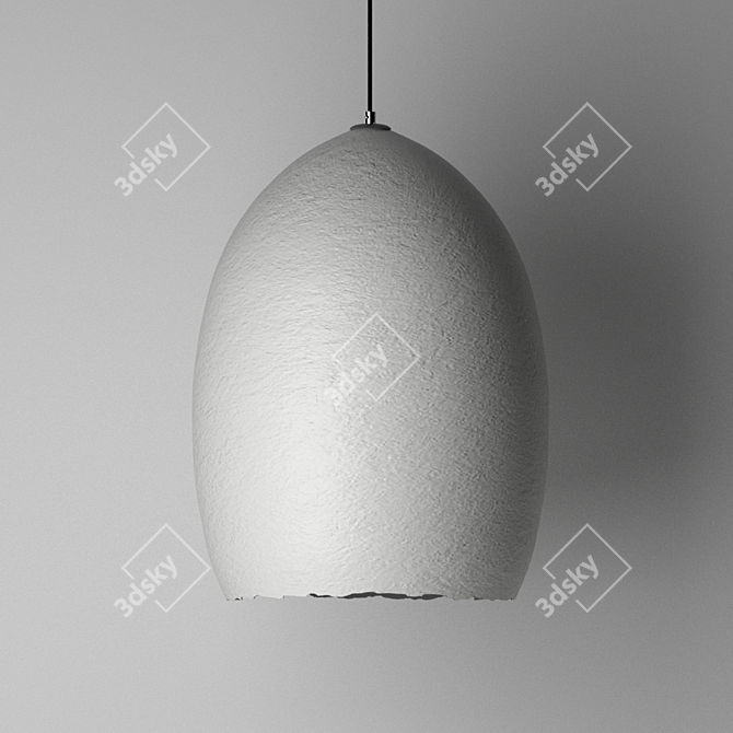 Eco-friendly Paper Pendant Lamp 3D model image 1