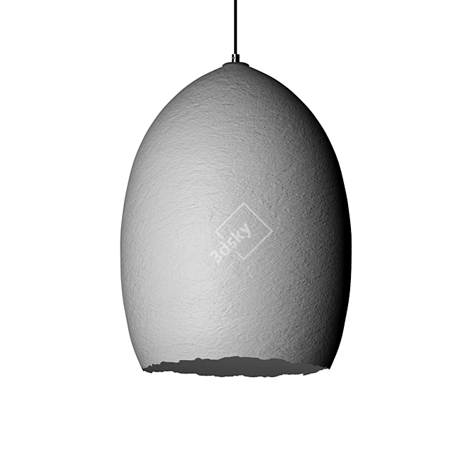 Eco-friendly Paper Pendant Lamp 3D model image 2