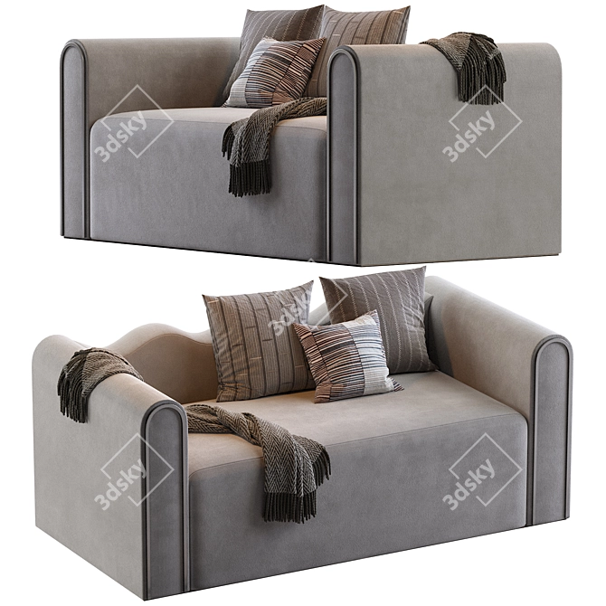  Modern Camarat Sofa - 2013 Design 3D model image 2