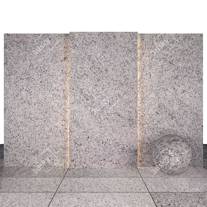 Dallas White Granite Slabs & Tiles 3D model image 1