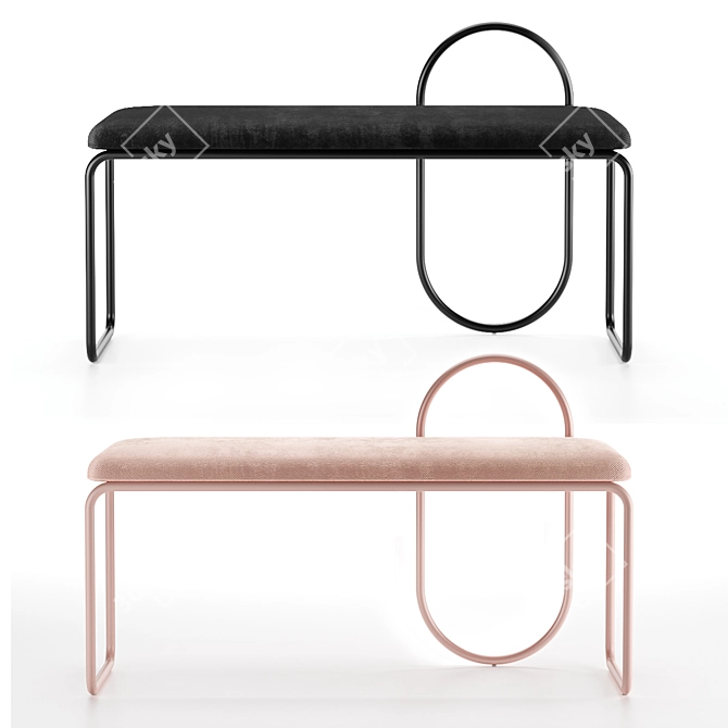 Angui Bench: Sleek and Stylish Seating Solution 3D model image 1