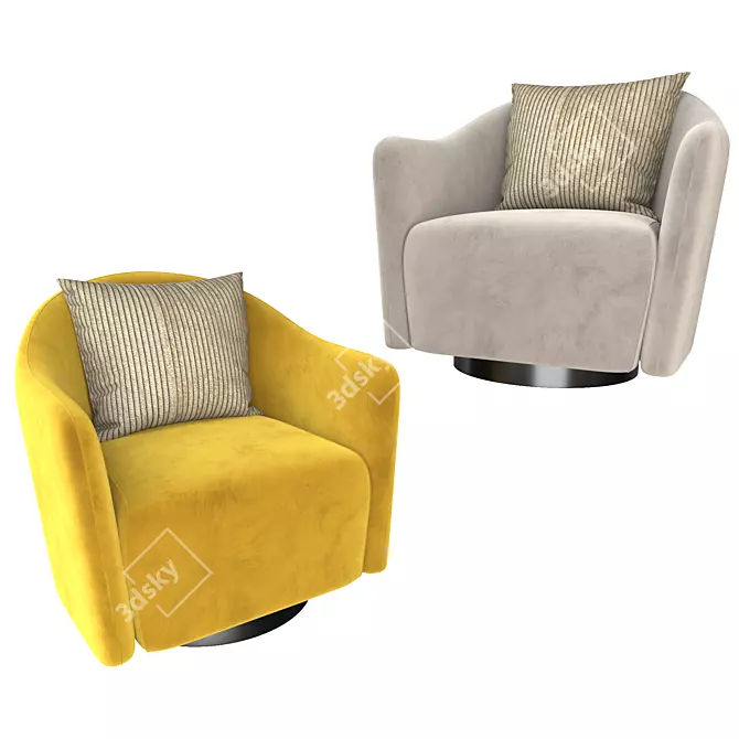 Modern Longhi Armchair: 2015 Edition 3D model image 2