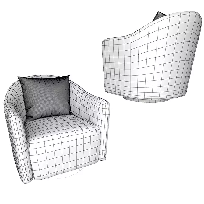 Modern Longhi Armchair: 2015 Edition 3D model image 4