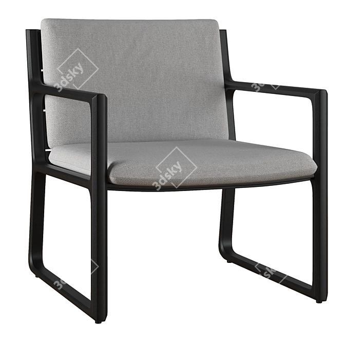 Luxury RH Vietri Lounge Chair 3D model image 2