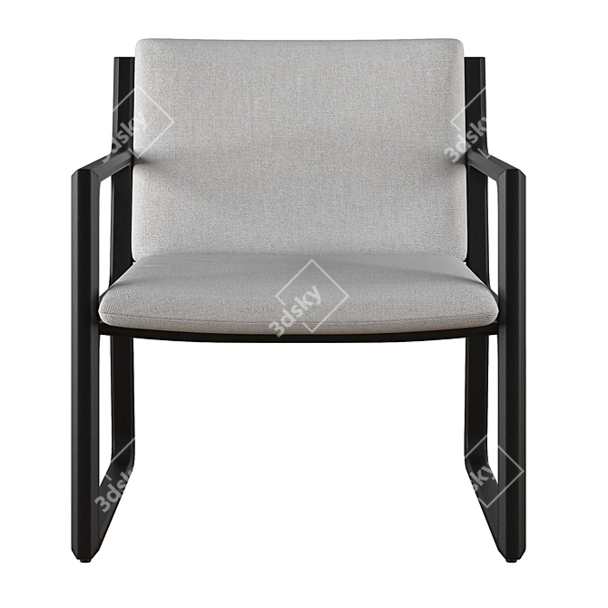 Luxury RH Vietri Lounge Chair 3D model image 3