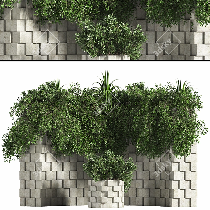 Outdoor Plant and Flower Set 3D model image 1