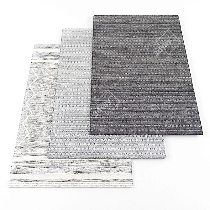 High-Resolution Rugs Set - 3 Textures 3D model image 1