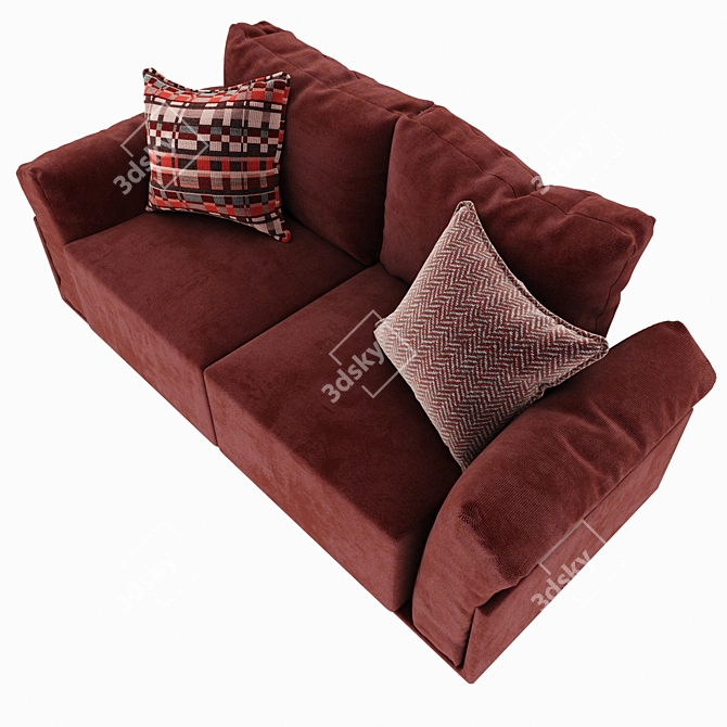 Duxton Fabric Sofa: Stylish Comfort for Your Home 3D model image 3