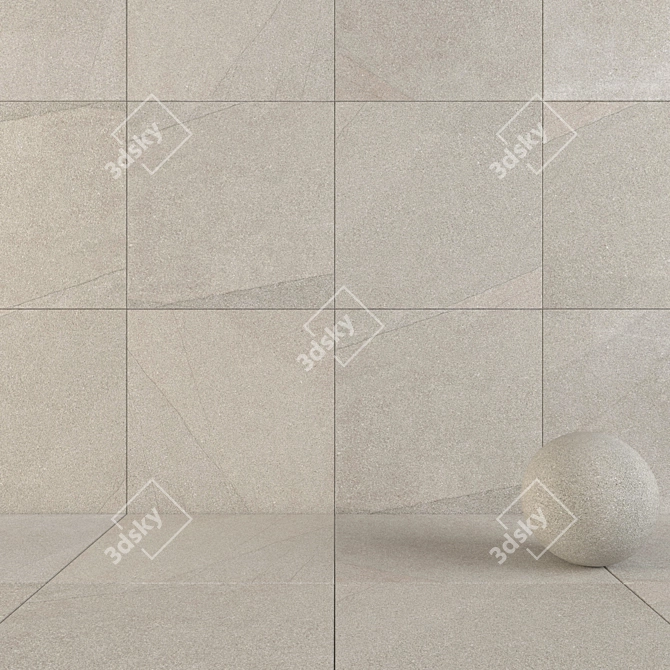 Flaviker River Ecru: 120x120 Wall and Floor Tiles 3D model image 1