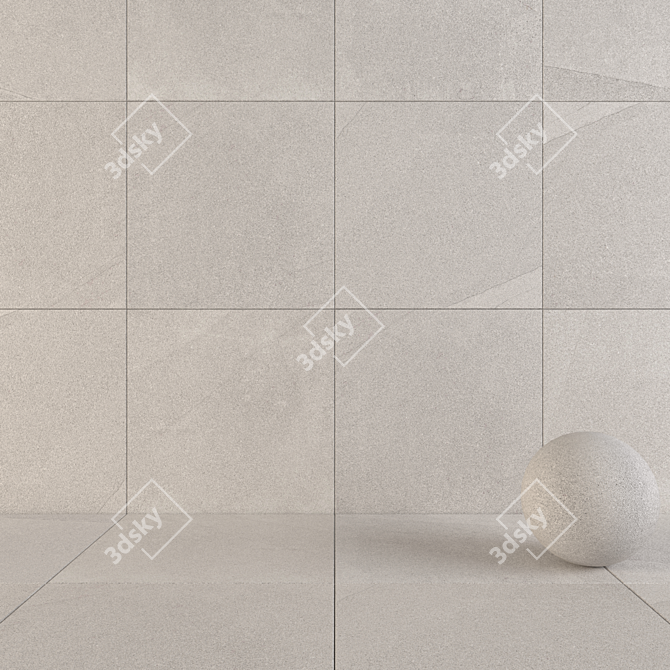 River Moon 120x120: Versatile Wall and Floor Tile 3D model image 1