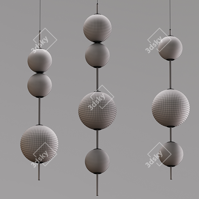 Modern Pendant Lamps | Height: 80/103cm | Voltage: 90-260V 3D model image 4