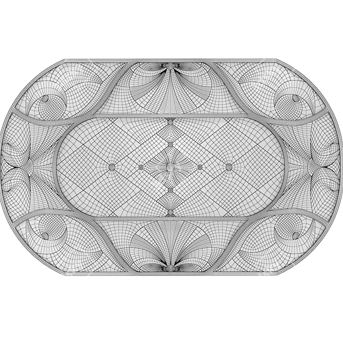 Tiffany Stained Glass Ceiling: Elegant & Authentic 3D model image 7