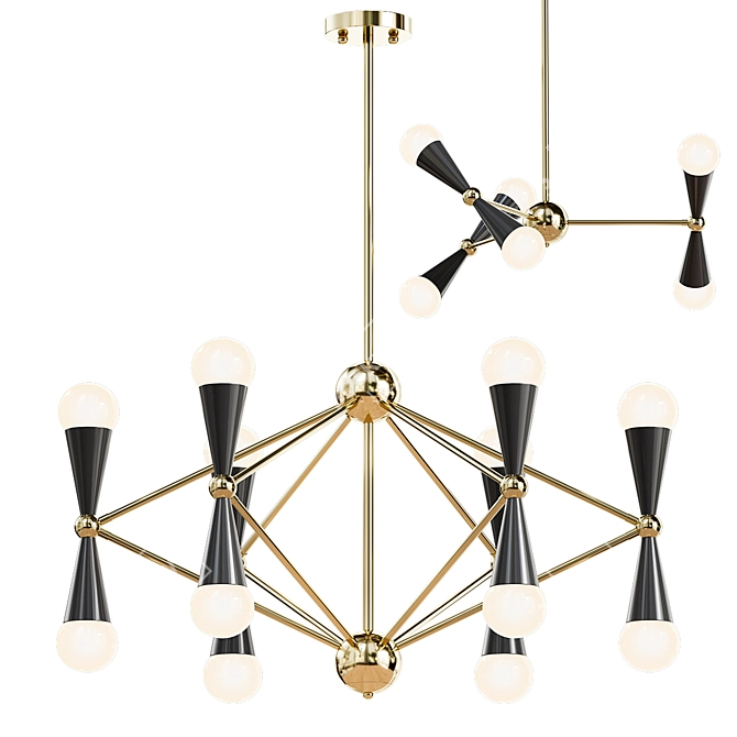 Elegant Adaman Chandelier 3D model image 1