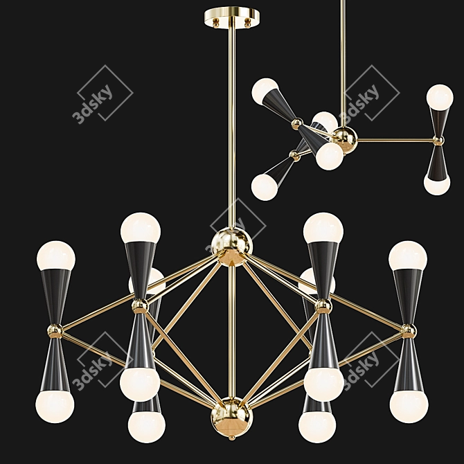 Elegant Adaman Chandelier 3D model image 2