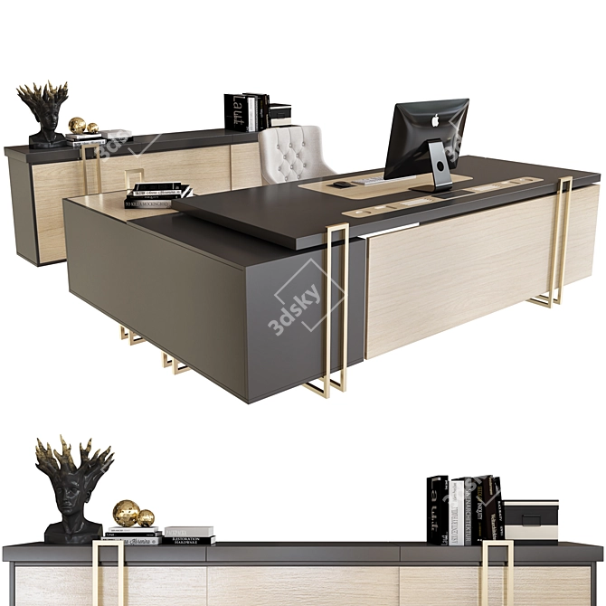 Elegant PALM Office Furniture 3D model image 1