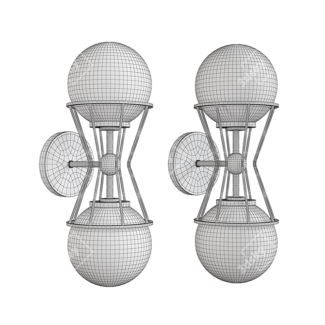 Petra 2-Light Sconce: Modern Illumination 3D model image 2