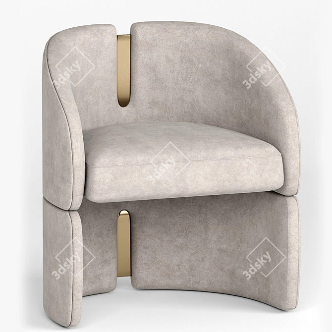 Elegant Isadora Dining Chair 3D model image 1