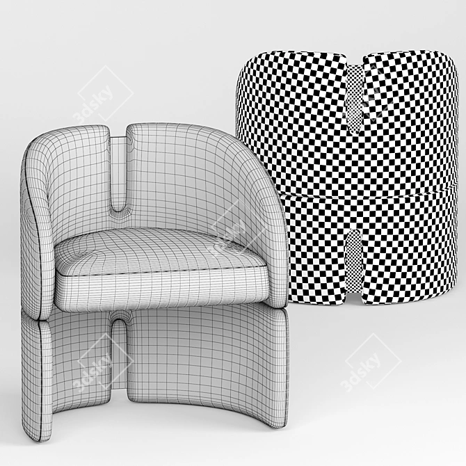 Elegant Isadora Dining Chair 3D model image 4