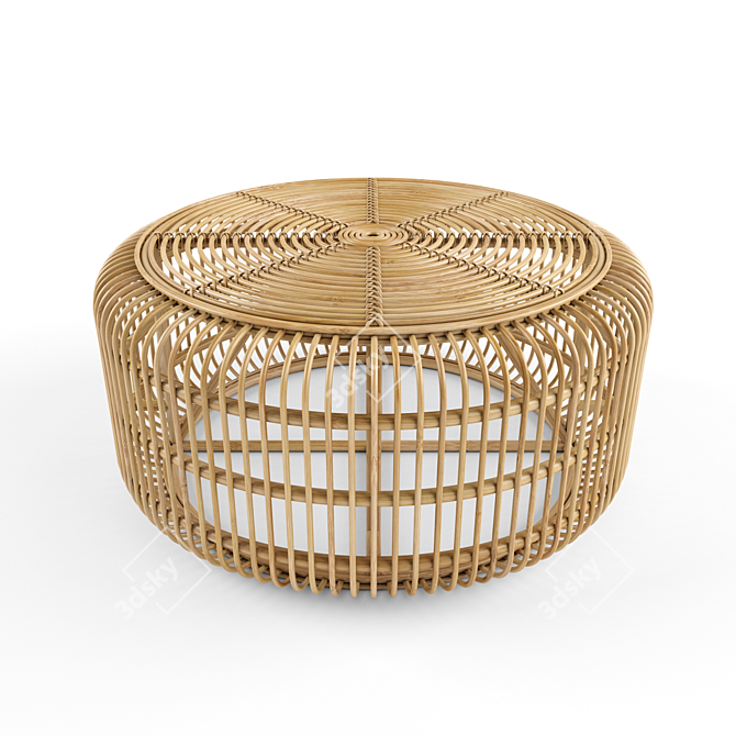 Rattan Meja Coffee Table - Stylish and Functional 3D model image 3