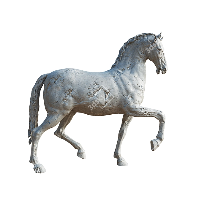 Majestic Equestrian Sculpture 3D model image 1