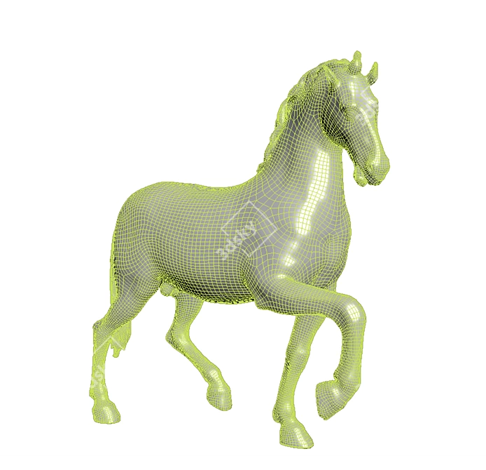 Majestic Equestrian Sculpture 3D model image 11