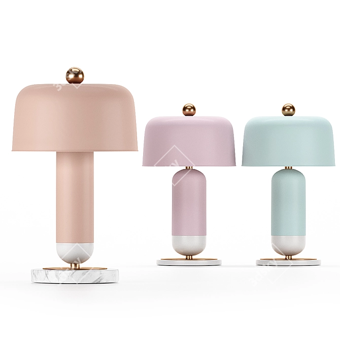 Scandinavian Style Table Lamps: Lamaptron Meet Tab & Meet Tab B 3D model image 2