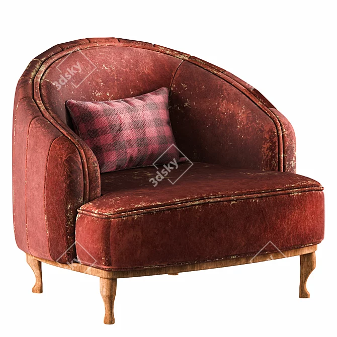 Elegant Amori Armchair 3D model image 1