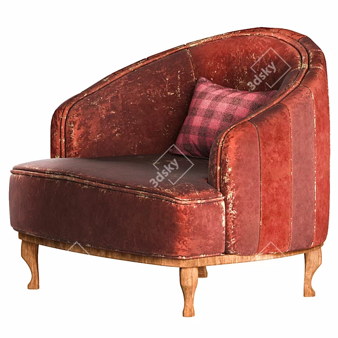 Elegant Amori Armchair 3D model image 2