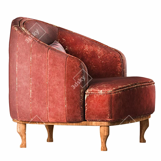 Elegant Amori Armchair 3D model image 4