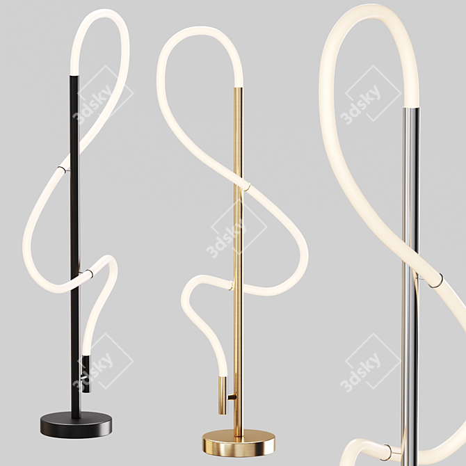 Budget Floor Lamp - H110 cm 3D model image 2