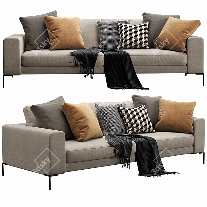 Contemporary Ditre Union Sleeper Sofa 3D model image 2