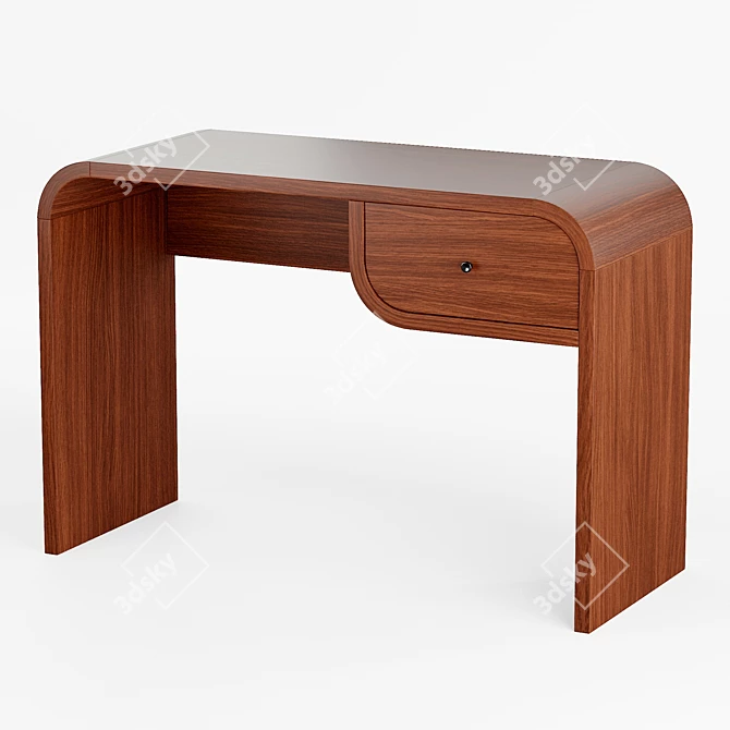 Creative Haven: Aria Wood Desk 3D model image 1