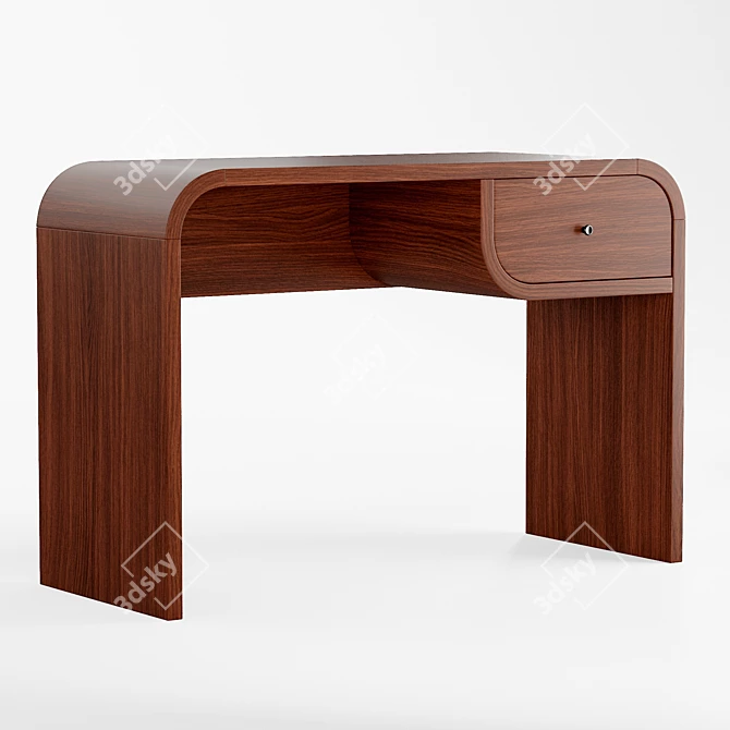 Creative Haven: Aria Wood Desk 3D model image 3