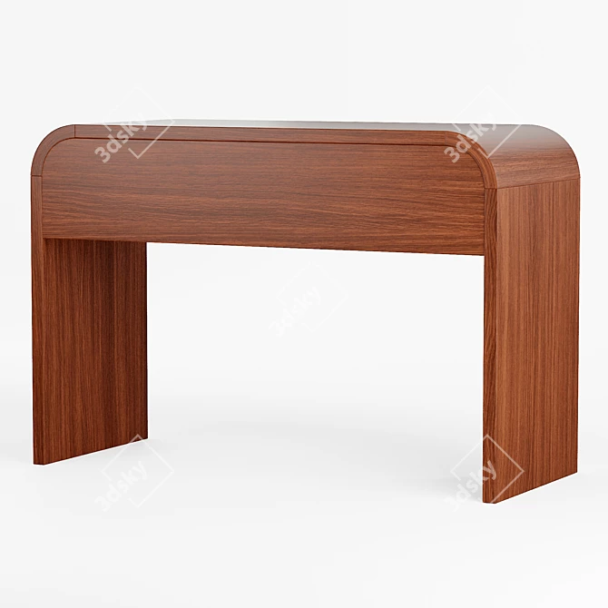 Creative Haven: Aria Wood Desk 3D model image 5