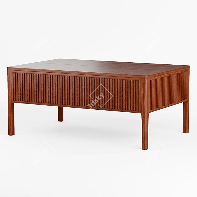 Mid-Century Lift-Top Coffee Table 3D model image 1