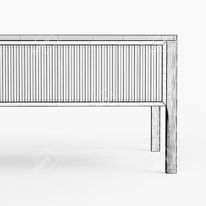 Mid-Century Lift-Top Coffee Table 3D model image 6