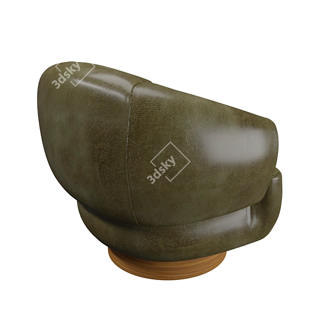 Merrick Leather Swivel Chair - Elegant and Versatile Seating 3D model image 3