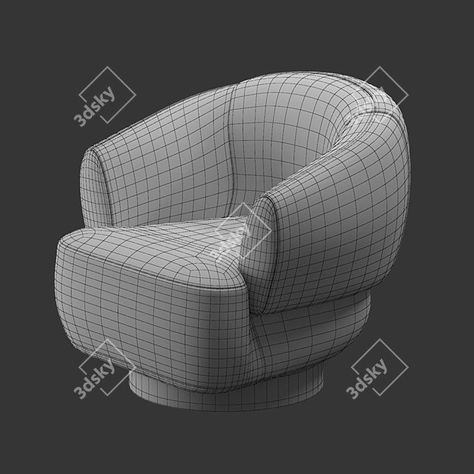 Merrick Leather Swivel Chair - Elegant and Versatile Seating 3D model image 5