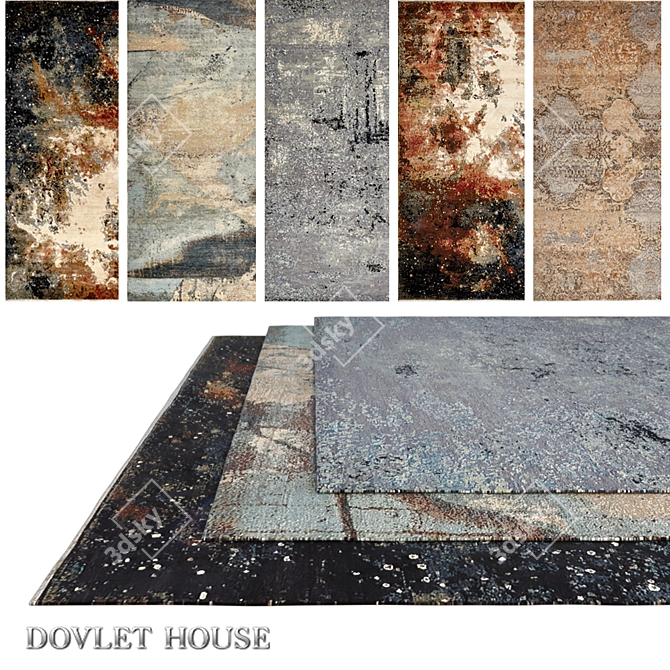 Luxury Dovlet House 5pc Carpets 3D model image 1