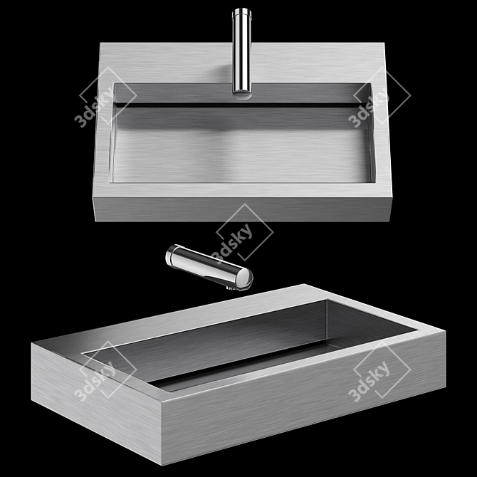 DELABIE Stainless Steel Washbasins 3D model image 4