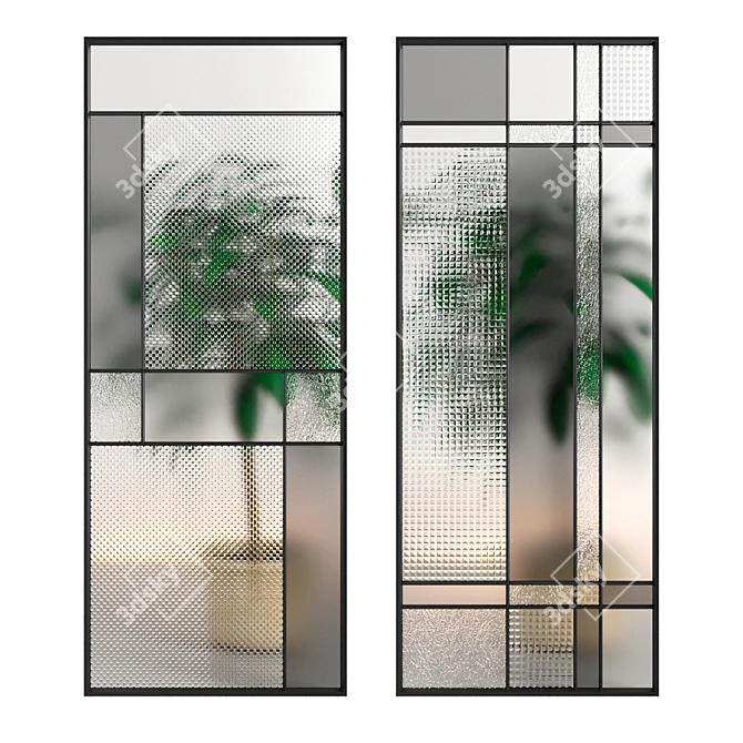 Adjustable Glass Partition 02 3D model image 3