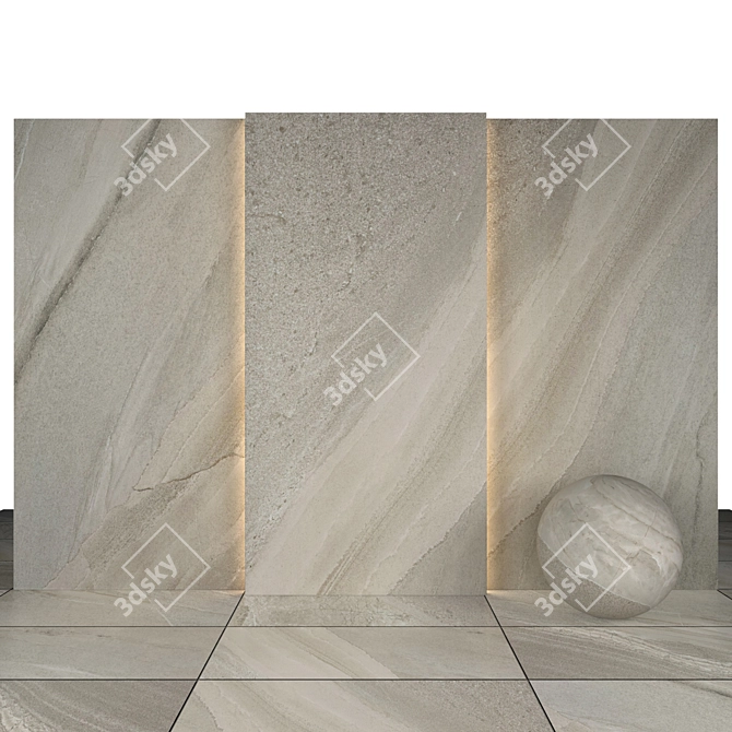 Arkon Gray Stone Slabs 3D model image 1